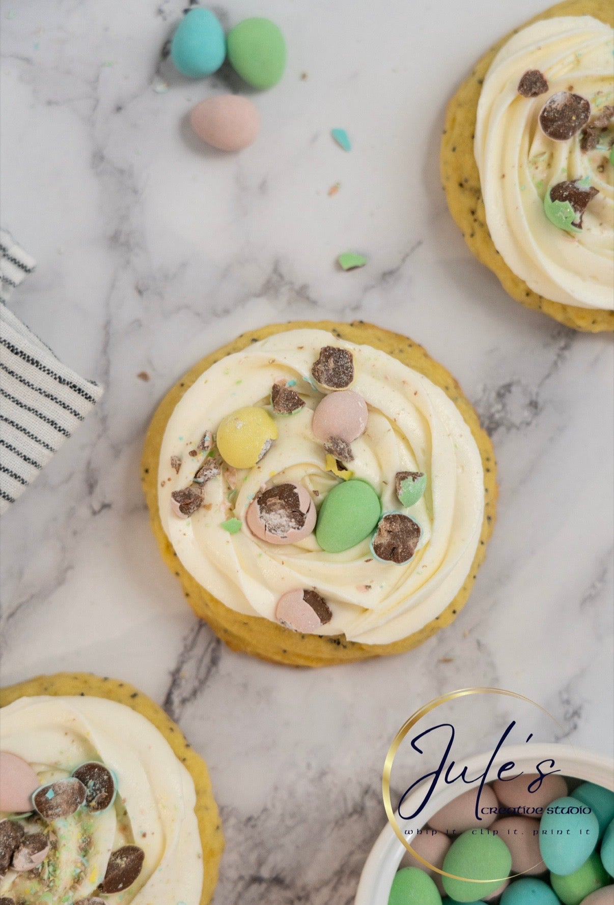 Lemon Poppy Seed Cookies with Cream Cheese Frosting (Exclusive recipe)