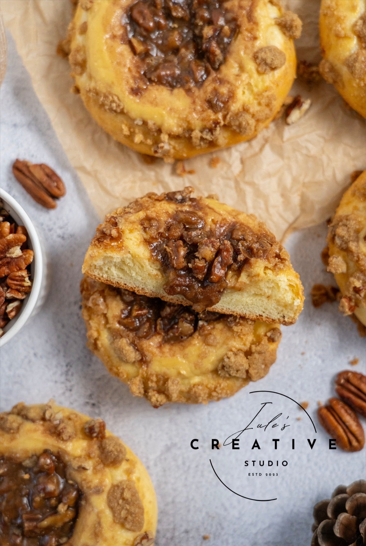 Pecan Pie Cream Cheese Brioche Buns (Set 1)
