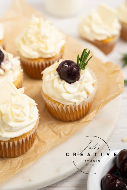 White Chocolate Cherry Cupcakes (Set 1)