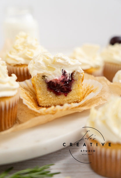 White Chocolate Cherry Cupcakes (Set 1)