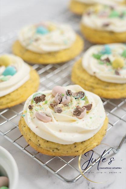 Lemon Poppy Seed Cookies with Cream Cheese Frosting (Exclusive recipe)