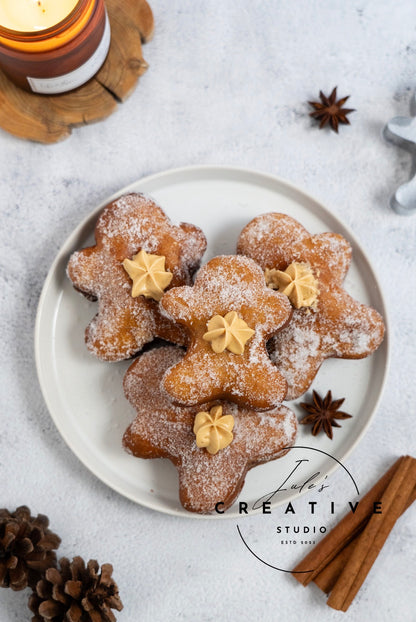 Gingerbread Donuts with Whipped Caramel