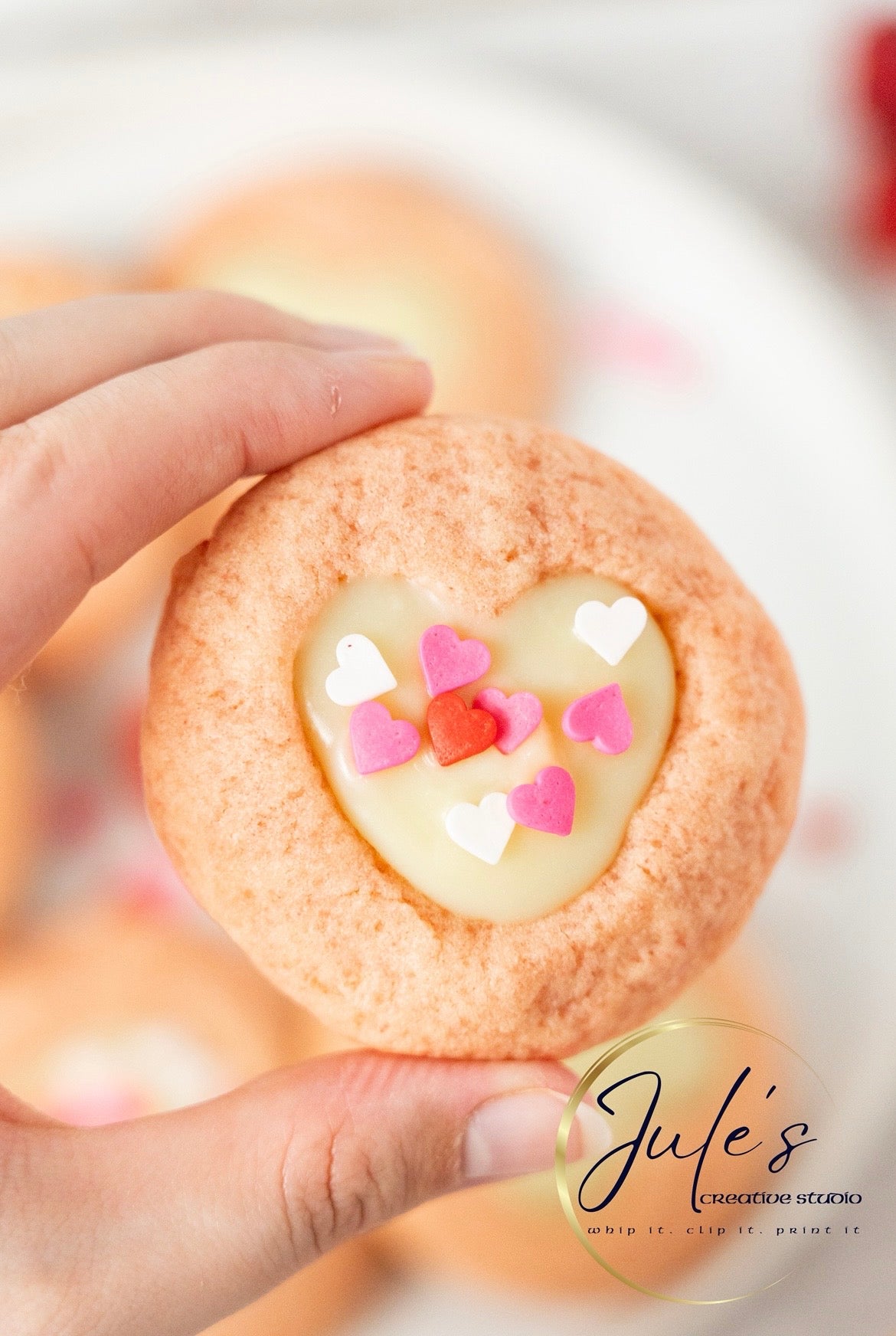 White Chocolate Raspberry Thumbprint Cookies (Set 2)