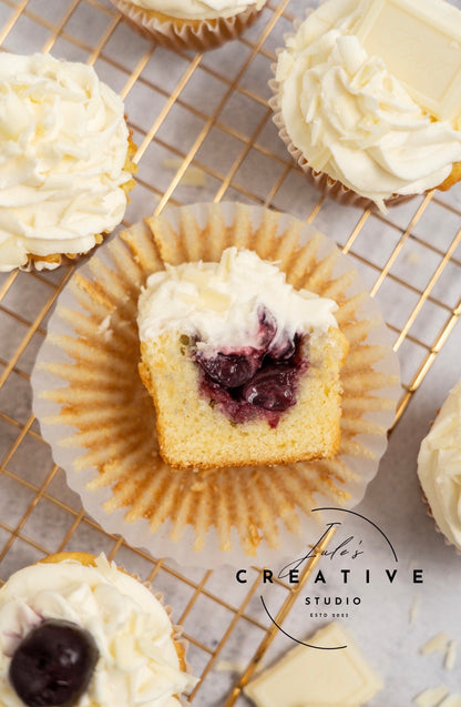 White Chocolate Cherry Cupcakes (Set 2)