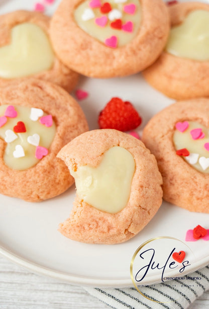 White Chocolate Raspberry Thumbprint Cookies (Set 2)