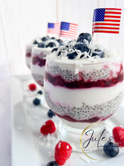 Patriotic Chia Yogurt Parfaits (Set 1)