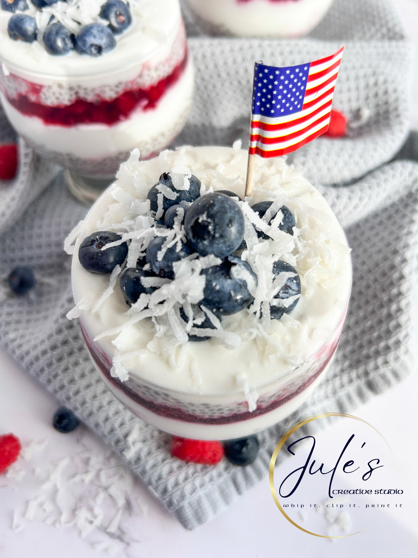 Patriotic Chia Yogurt Parfaits (Set 1)