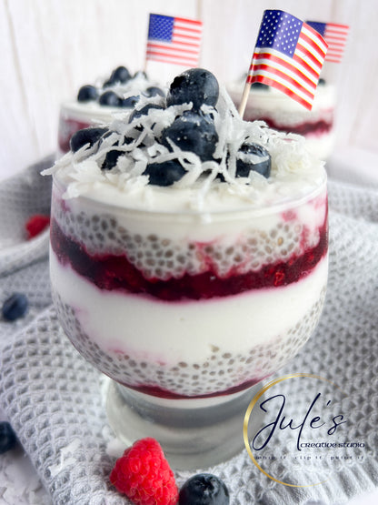 Patriotic Chia Yogurt Parfaits (Set 1)