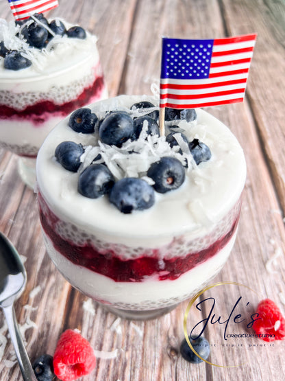 Patriotic Chia Yogurt Parfaits (Set 3)