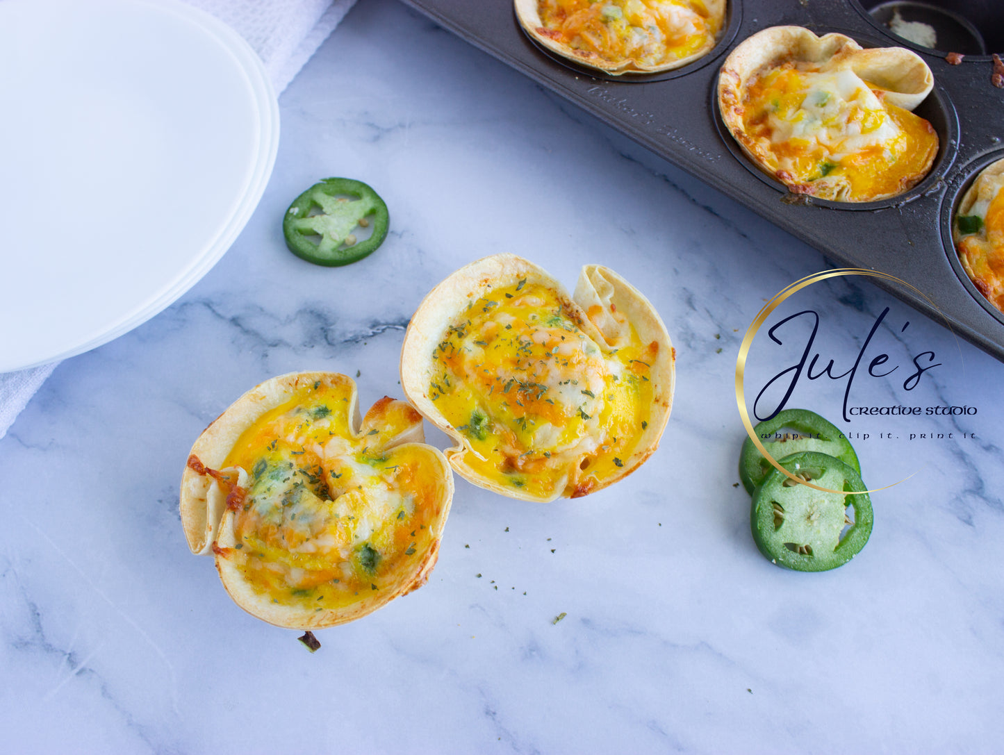 Three Cheese mini quiche