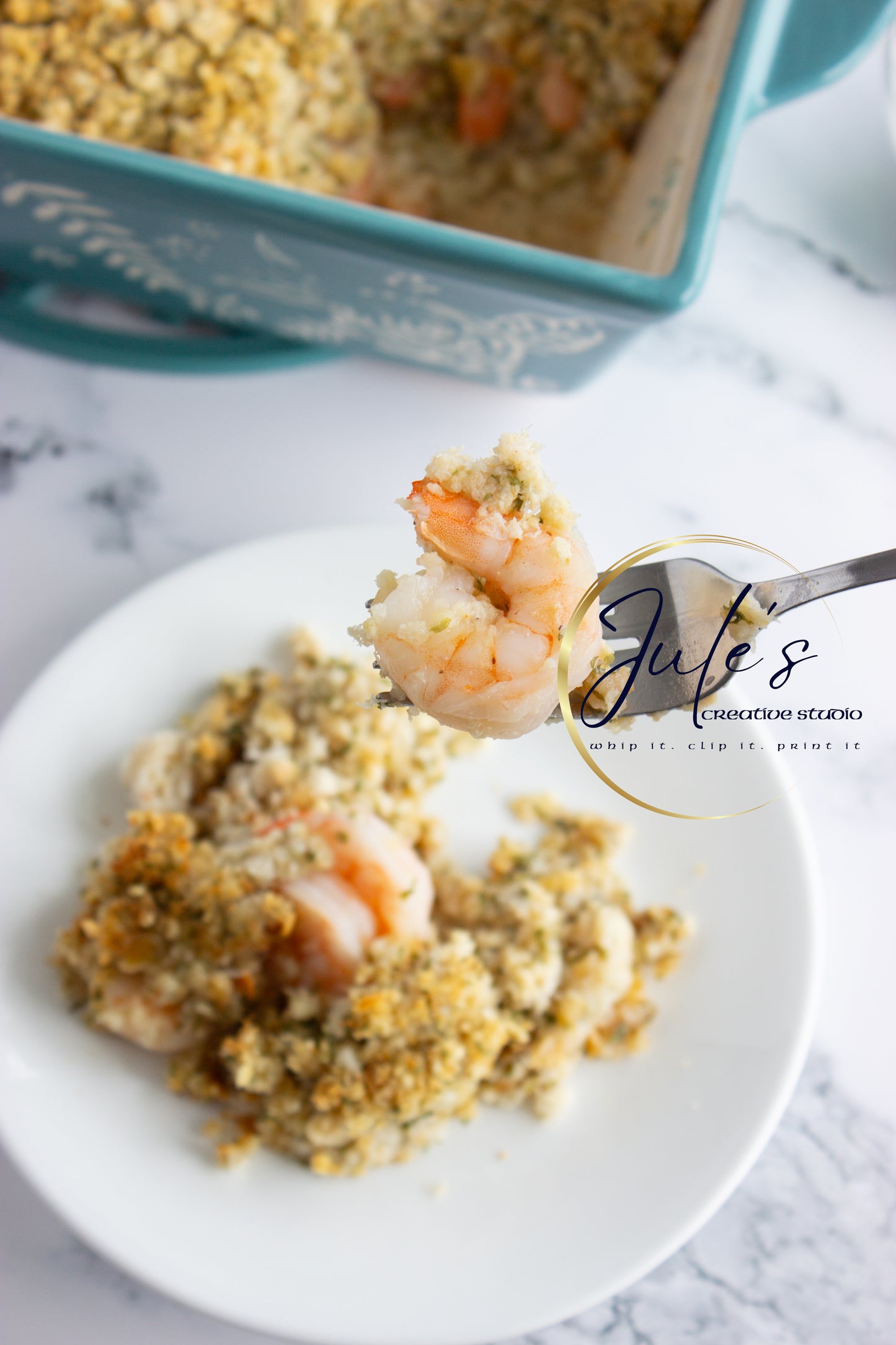 TikTok Shrimp Stuffed Casserole