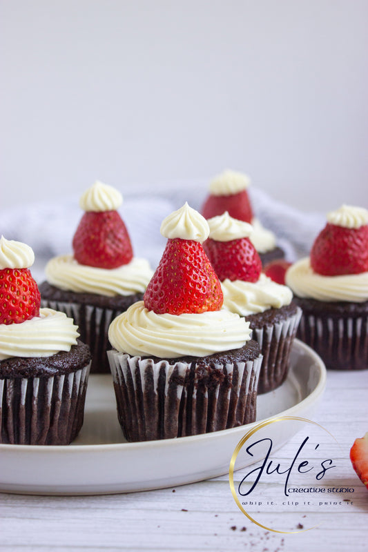 Santa Hat Cupcakes (Set 2)