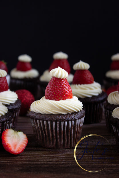 Santa Hat Cupcakes (Set 4)
