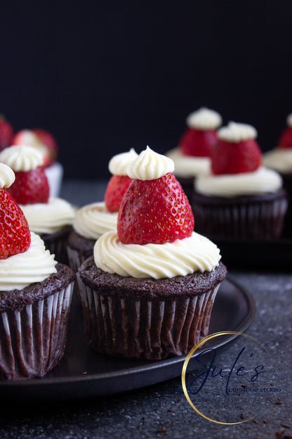 Santa Hat Cupcakes (Set 5)