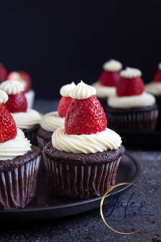 Santa Hat Cupcakes (Set 5)