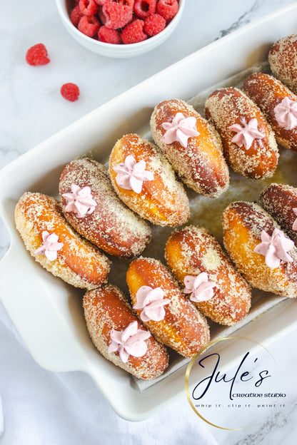 Raspberry Cheesecake Filled Donuts (PLR)