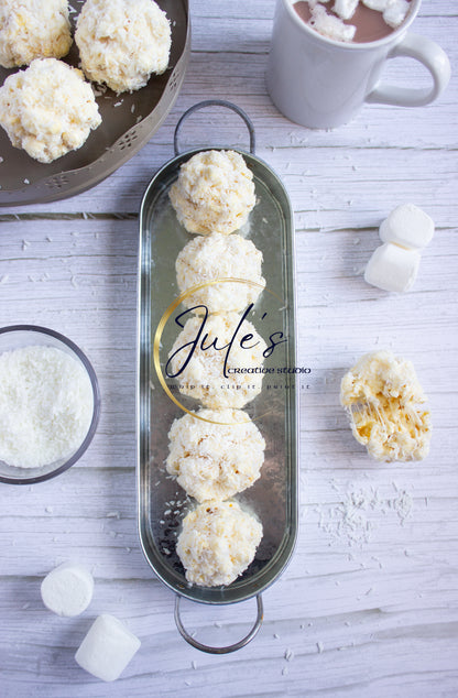 Coconut Popcorn Marshmallow Snowballs (Set 3)