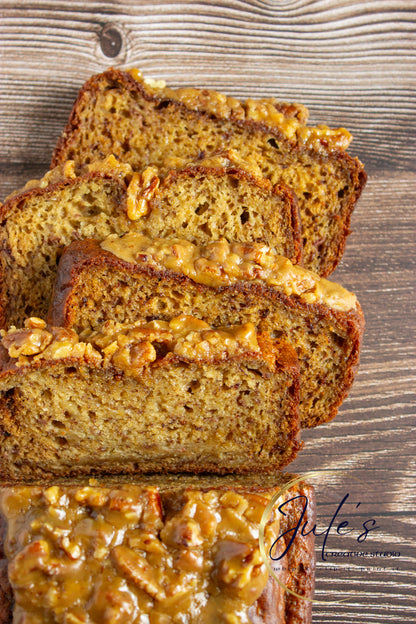 Greek Yogurt Banana Bread with Brown Sugar Pecan Glaze (Set 4)