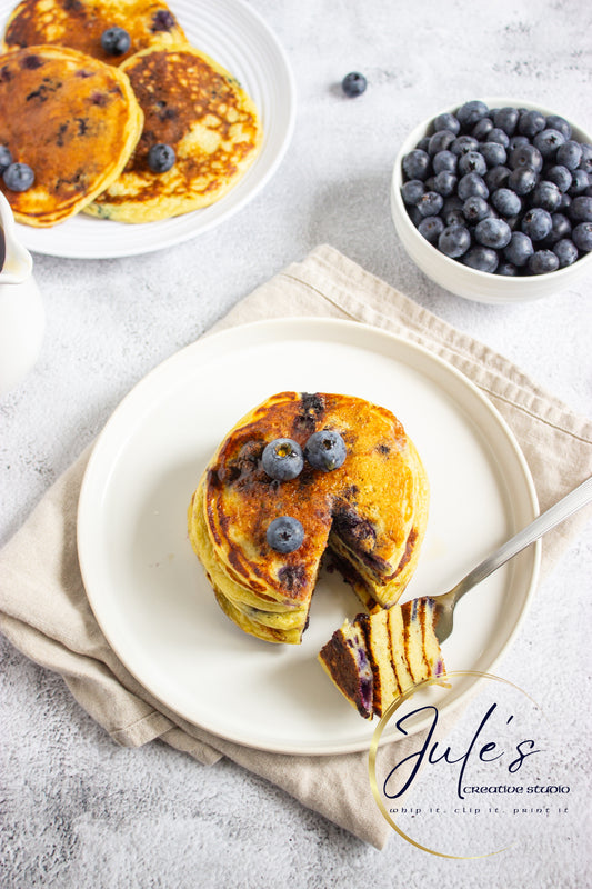 Cottage Cheese Blueberry Pancakes (Set 4)