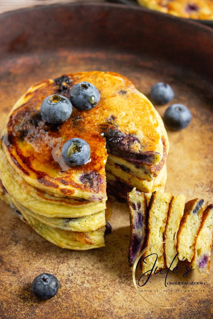 Cottage Cheese Blueberry Pancakes (Set 6)