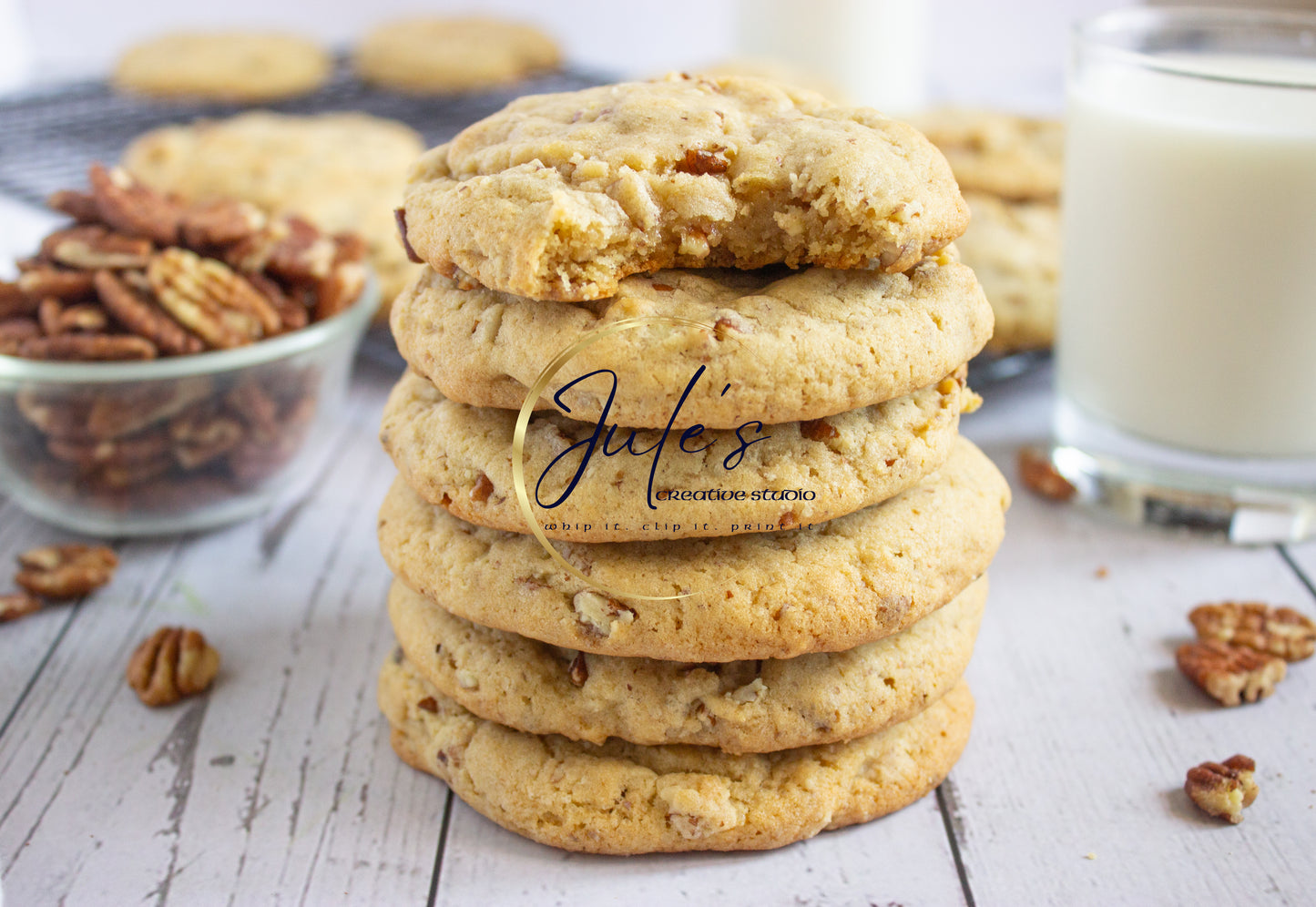 Maple Pecan Cookies with Brown Sugar Frosting