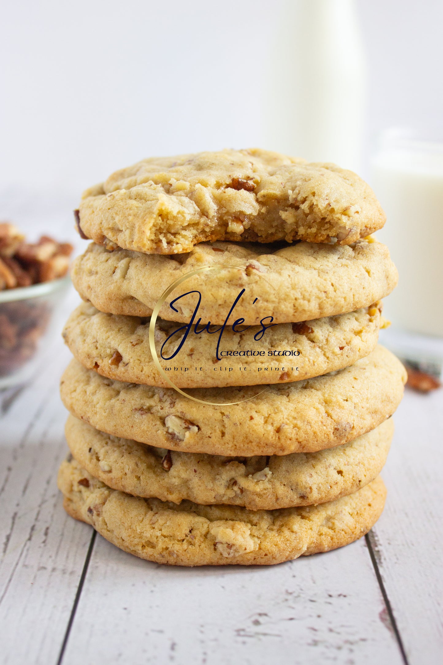 Maple Pecan Cookies with Brown Sugar Frosting