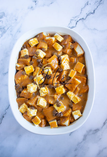 Pumpkin Chocolate Cream Cheese French Toast Bake