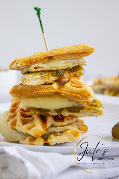 Mozzarella Pesto Croffle Sandwiches (Set 3)