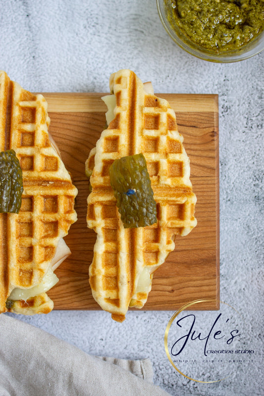 Mozzarella Pesto Croffle Sandwiches (Set 4)