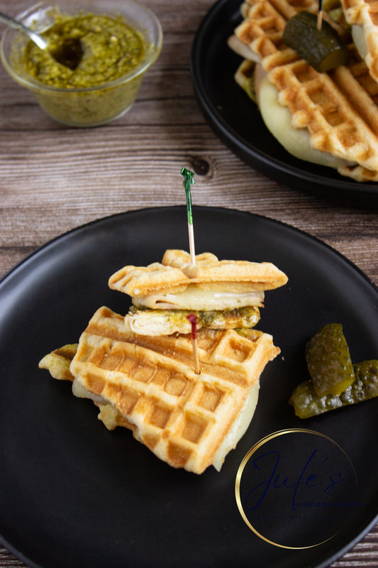 Mozzarella Pesto Croffle Sandwiches (Set 6)