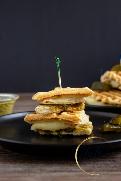 Mozzarella Pesto Croffle Sandwiches (Set 6)