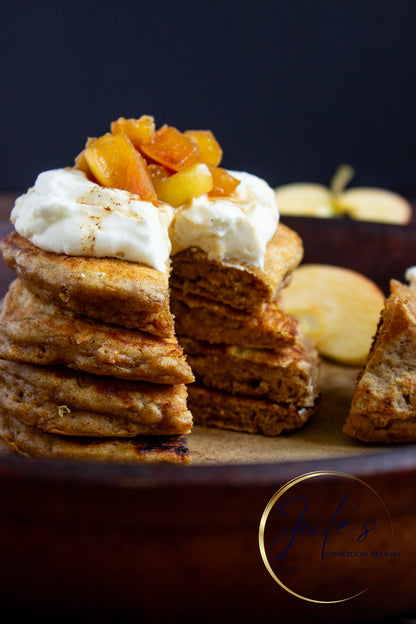 Fluffy Spice Pancakes with Caramel Apple Compote (Set 4)