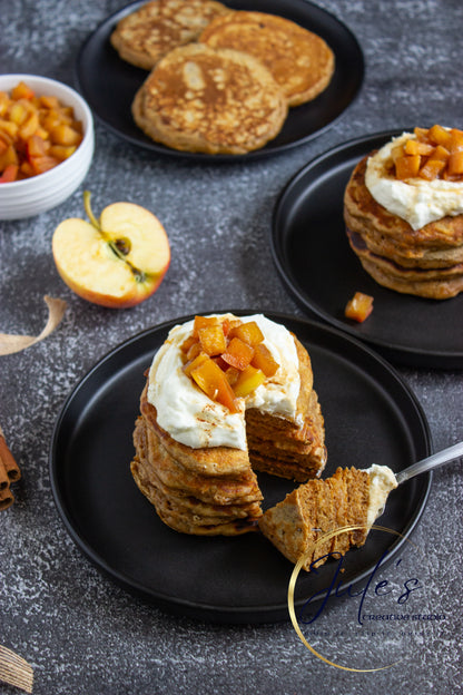Fluffy Spice Pancakes with Caramel Apple Compote (Set 5)