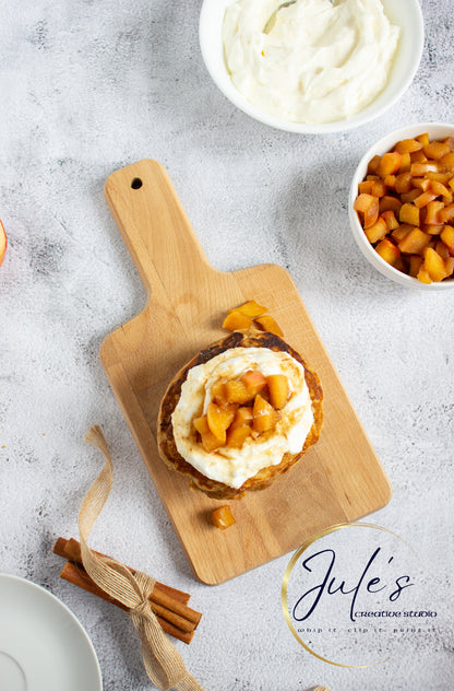 Fluffy Spice Pancakes with Caramel Apple Compote (Set 6)