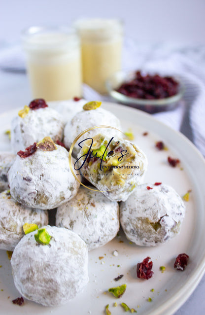 Eggnog Pistachio Cranberry Truffles (set 1)