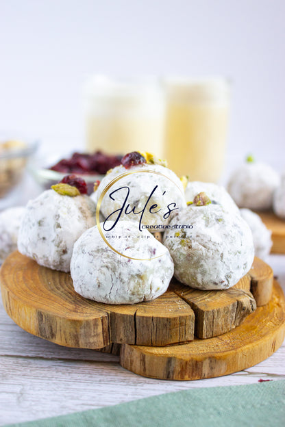 Eggnog Pistachio Cranberry Truffles (set 2)