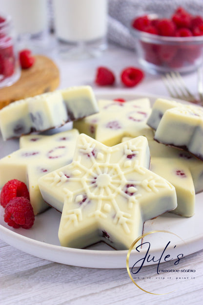 White Chocolate Raspberry Fudge (Set 2)