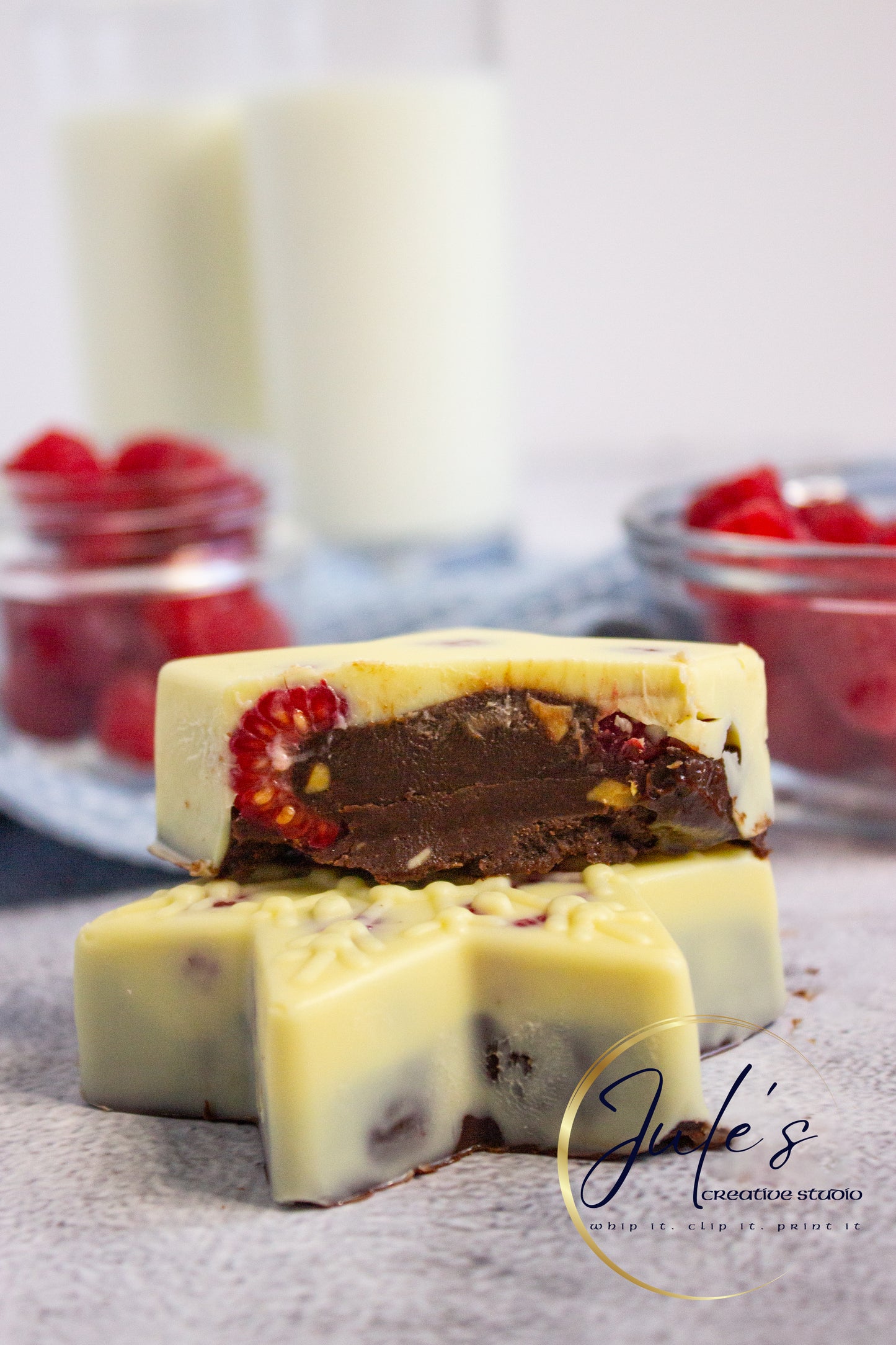 White Chocolate Raspberry Fudge (Set 3)