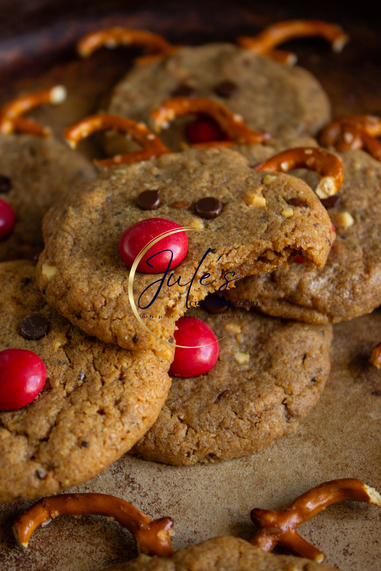 Festive Reindeer Cookies (Set 3)