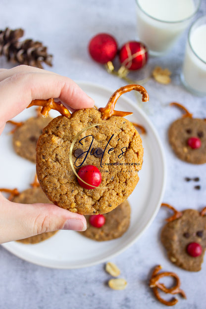 Festive Reindeer Cookies (Set 4)