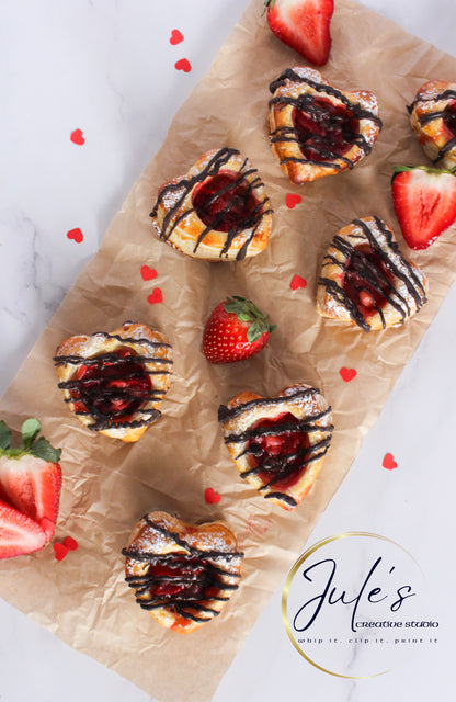 Chocolate Strawberry Pastry Hearts (Exclusive)