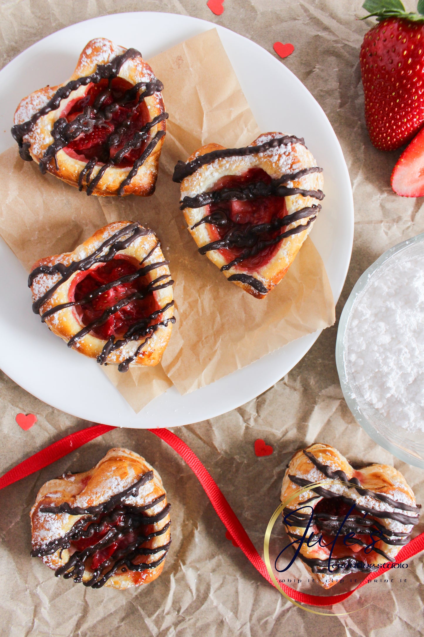 Chocolate Strawberry Pastry Hearts (Exclusive)
