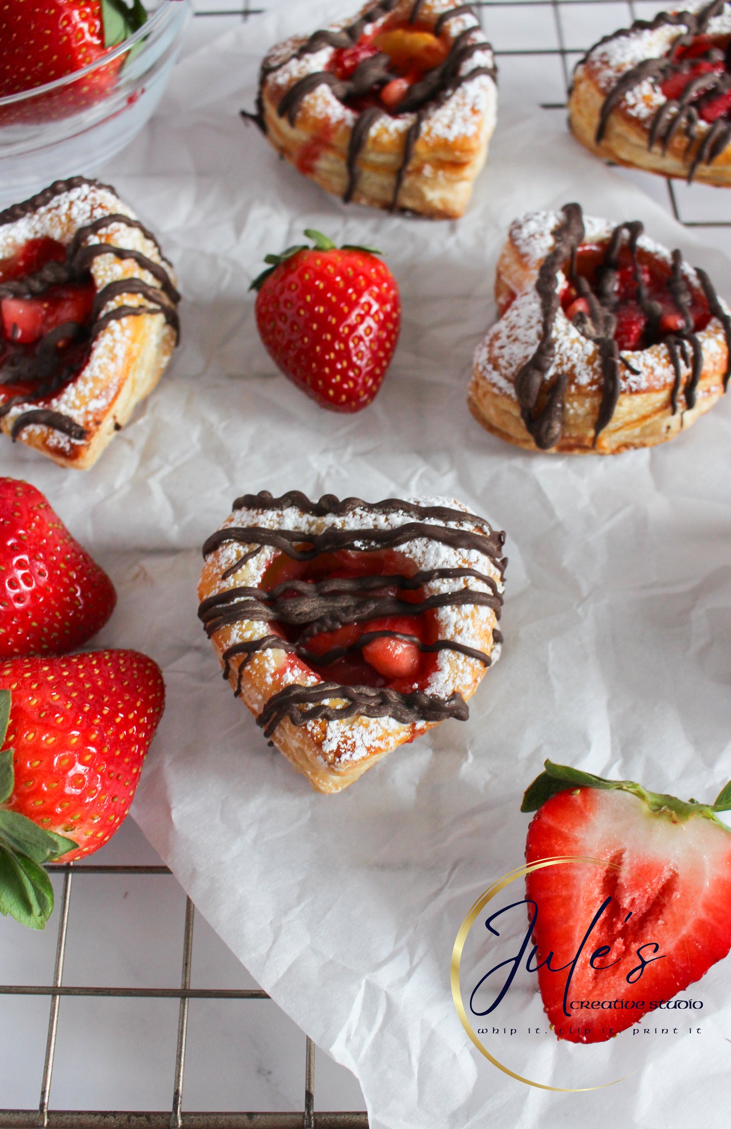Chocolate Strawberry Pastry Hearts (Exclusive)