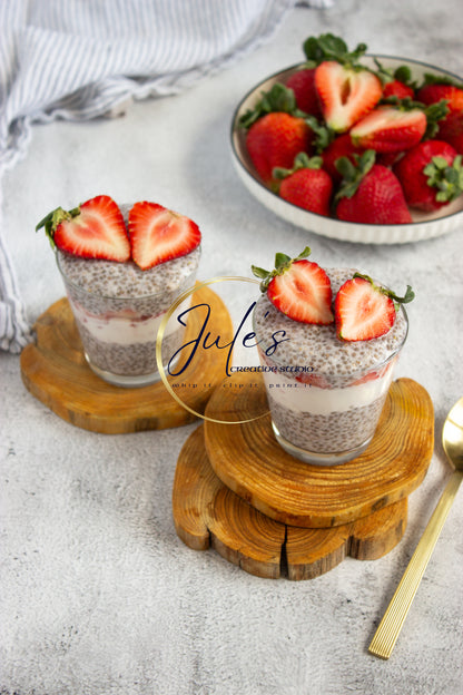 Strawberry Maple Chia Seed Pudding (Set 1)