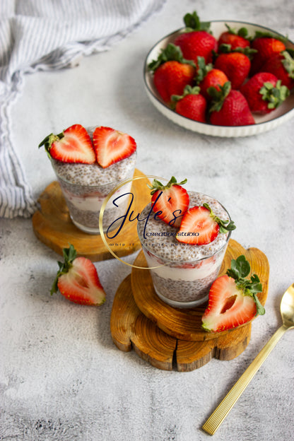 Strawberry Maple Chia Seed Pudding (Set 1)