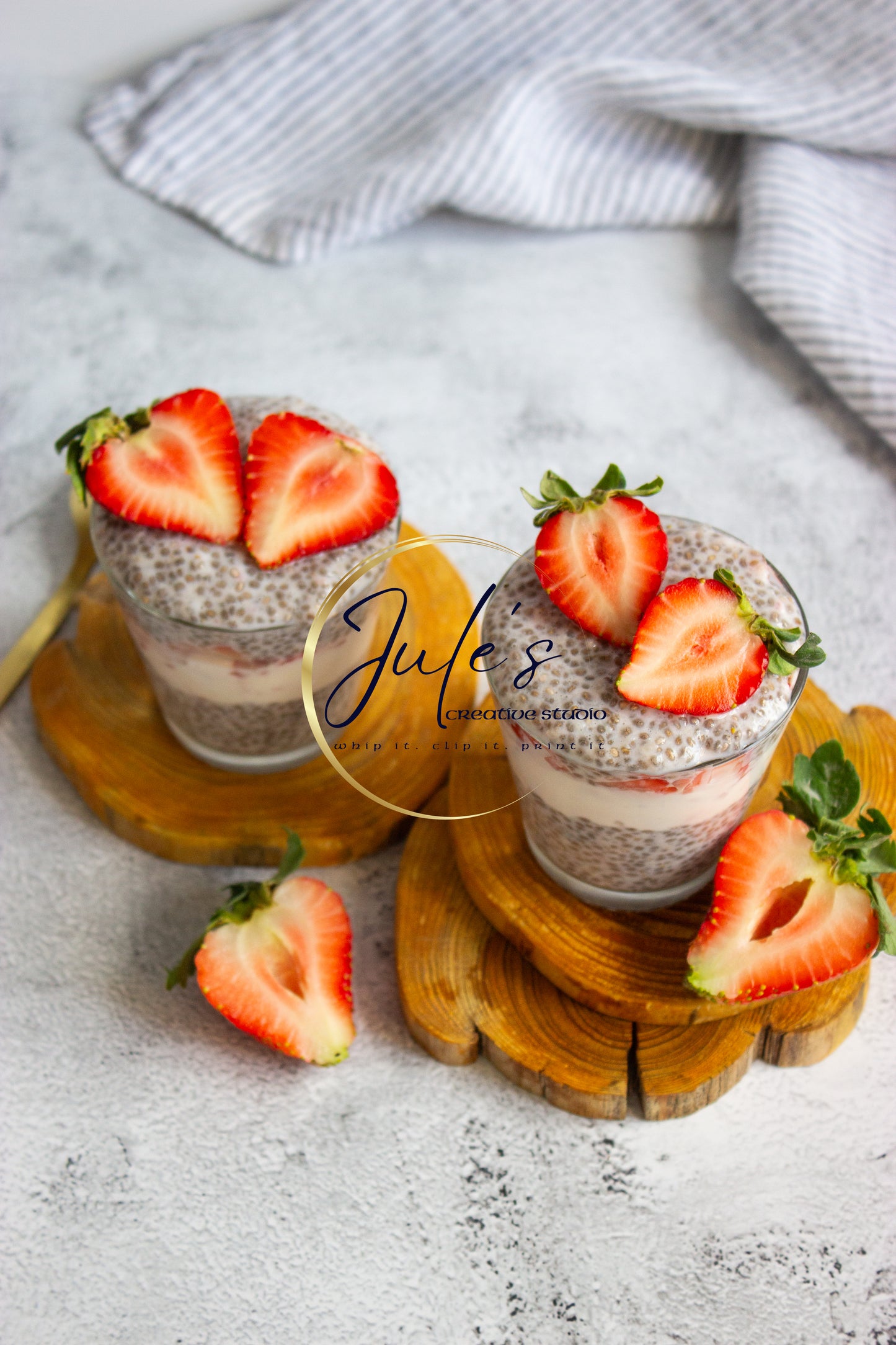 Strawberry Maple Chia Seed Pudding (Set 1)