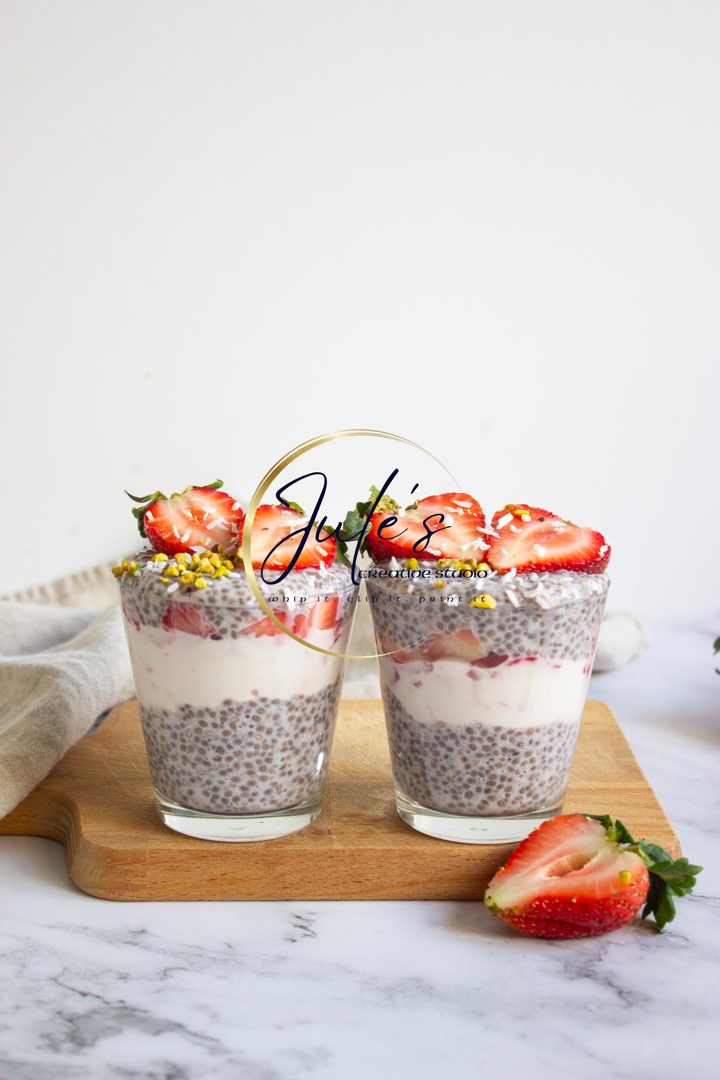 Strawberry Maple Chia Seed Pudding Parfait (Set 2)