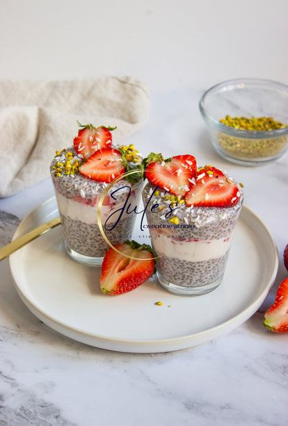 Strawberry Maple Chia Seed Pudding Parfait (Set 2)