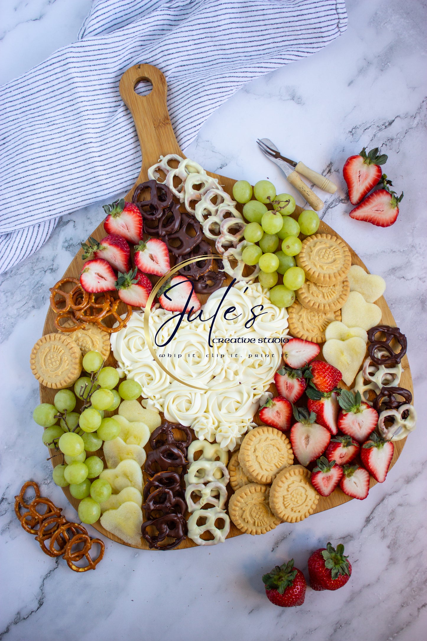 Valentine Cream Cheese Board