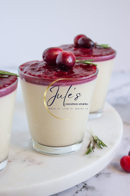 Keto Panna Cotta with Cranberry Compote (Set 1)